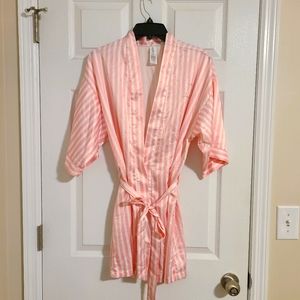 Striped Satin Robe - S